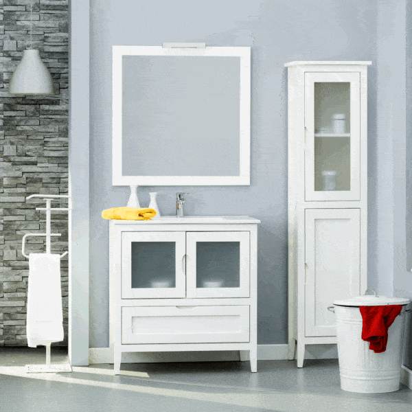 Mueble de Baño Rústico Leva 60, 70, 80 y 90 cm